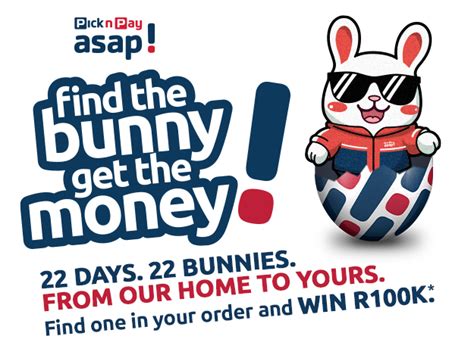 pnp asap promo code r100 off|asap! Find the Bunny, Get the Money .